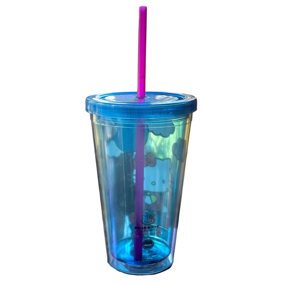 RARE Hello Kitty Tumbler Collectible Glitter Balloon Sanrio 16 Oz Travel Cup - Picture 5 of 10